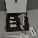 JISULIFE Portable Handheld Turbo Fan, 100 Speeds Adjustable Mini Personal Fan, 9000mAh USB Rechargeable Fan Battery Operated, LED Display, Metal Shell with Accessories Gifts for Men Women Travel-Brown