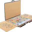 1000 Piece Portable Jigsaw Puzzle Board with Cover for Adults, Puzzle Case for Storage, 33.3'' x 23.6''Puzzle Mat with Sorting Trays, Non-Slip Surface