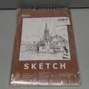 iBayam 9x12 Sketchbook, Spiral Bound Sketchbook for Kids, Teens Adults Artists Beginners, Drawing Supplies Art Supplies,100 Sheets (68lb/100gsm) Premium Drawing Pad for Sketching Writing Painting (brown)