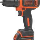 BLACK+DECKER 12V MAX Cordless Drill/Driver, Battery and Charger Included (BDCDD12C)