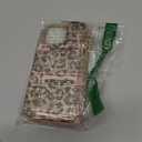 Cavor for iPhone 12 Pro Max/13 Pro Max Case with Card Holder,for iPhone 13 Pro Max Wallet Case for Women, PU Leather Zipper Pocket Protective Card Slots Phone Cover-Rose Gold Leopard
