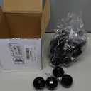 BBTO 24 Pieces Mini Disco Balls Hanging Mirror Disco Balls Party Decor Ornaments Reflective Mirror Ball Cake Decoration with Rope Christmas Tree Wedding Dance Music Decor(Black,1.18 Inch)