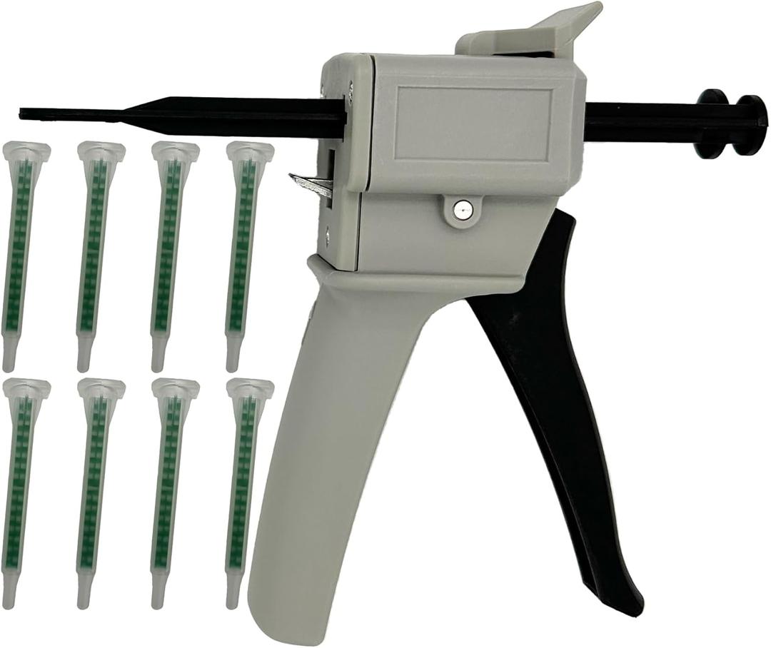 Dispenser Gun,Dispensing Gun Kit 50ml Impression Mixing Dispensing AB Gun 1:1/1:2