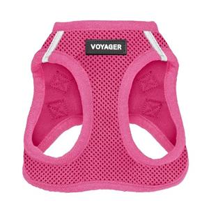 Best Pet Supplies Voyager Step-in Air Harness - All Weather Mesh, Reflective, No Pull Harness for Dogs, Cats - Secure with Hook & Loop Fastener, Buckle, Double D-Rings - Fuchsia, XL