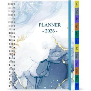 2026 Planner - Planner 2026 for January 2026 - December 2026, Weekly And Monthly Planner with 12 Tabs, 6.4" x 8.5", Blue