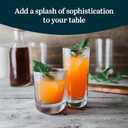 Libbey Drinking Glasses Polaris Tumbler and Rocks Set of 16, Clear, Sturdy Drinkware Glasses Set, Kitchen Glassware for Cocktails, Soda, and More, 16 Piece Set