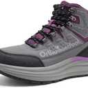 Women's Orthopedic Waterproof Hiking Boots: Plantar Fasciitis Arch Support Arthritis Orthotic Pain Relief Walking Shoes, Casual Fit Outdoor Travel Relaxed Camping Gym Standing Ankle Boots (Grey, 10)