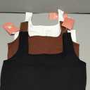 EUYZOU Women's Tummy Control Shapewear Tank Tops Seamless Square Neck Compression Tops Slimming Body Shaper Camisole (S, Pack of 3, Coffee, White, Black)