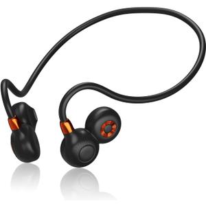 Ortizan Open Ear Headphones, Bluetooth 5.3 Wireless Air Conduction Headphones Sport Earbuds, Premium Sound, IPX6 Waterproof, Clear Call, 19g Lightweight Earphones for Running Cycling Workouts (Black)