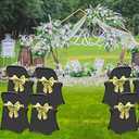 HAINARverS Stretch Spandex Folding Chair Covers 50PCS, Universal Fitted Chair Cover Protector for Wedding, Party, Banquet, Holidays, Celebration, Decor(Black, 50 PCS)