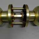 Karlstone 4 Pack Bedroom Door Knobs,Polished Brass Door Knob,Bedroom Locks for Doors,Door Knobs Interior for Bathroom