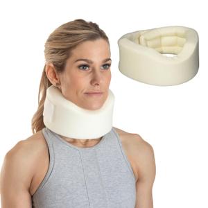 Sammons Preston Universal Contour Cervical Brace, Adjustable Hook and Loop Closure, For Neck Strain, Injury, or Post-Op Surgery, Relieves Neck Pain and Spine Pressure, Cream Color, 2 High Sammons Preston Universal Contour Cervical Brace, Adjustable Hook and Loop Closure, For Neck Strain, Injury, or Post-Op Surgery, Relieves Neck Pain and Spine Pressure, Cream Color, 2 High