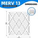 (6 Pack) 16x25x1 Furnace Air Filters, MPR 1900 & FPR 10, MERV 13 Pleated Air Filter (Actual Size: 15.75"x24.75"x0.75")