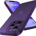 Shockproof for iPhone 14 Pro Max Case, [Camera Protection] [Military-Grade Drop Protection] Protective Anti-Yellow Slim Translucent Skin-Friendly for iPhone 14 Pro Max Phone Case, Purple