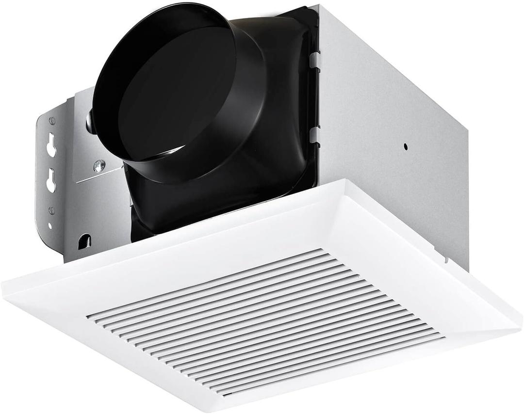 JOEAONZ Bathroom Exhaust Fan 110 CFM Very Quiet with Matel Housing, Ceiling Mount Ventilation Fan Large Air-flow Capacity, Energy-Saving Household Bath Vent Extractor, White Plastic Grille