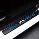 MAXDOOL 4Pcs Car Door Sill Protector Reflective 4D Carbon Fiber Sticker Decoration Door Entry Guard Door Sill Scuff Plate Stickers Compatible with Silve4x4rado Off Road (Blue)
