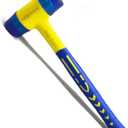BOOSDEN Double-Faced Rubber Mallet Hammer, Shockproof Anti-Slip Small Hammer, 30mm