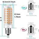 2 Pack E11 LED Bulb Not-Dimmable Mini Candelabra Bulbs/for Ceiling Fan, Chandelier Lighting, Pendants, Table Lamps,S3108 Replacement Q75CL/MC -JD T4 E11 Mini Candelabra Base (Cool White)