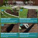 50FT Black Corrugated Metal Landscape Edging Flexible & Rustproof Garden Edging Border, Decorative Metal Trim for Flower Beds, Lawn, Driveway, Walkway & Raised Beds