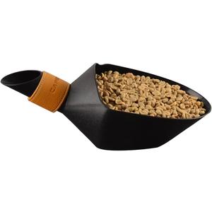 CAFEMASY Coffee Bean Scale Measure Scoop Shovel Kilo Bean Scooper (Black-Small) (0.5KG/1.1LBS)