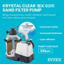 INTEX 925 GPH Krystal Clear Sand Filter Pump for Above Ground Pools, Swimming Pool Pump with Automatic Timer - Improved Circulation, Filtration, & Clarity