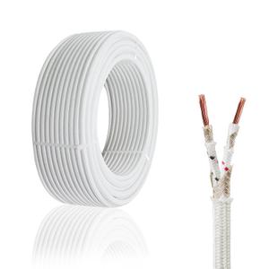 KToyeang 13 Gauge 2 Conductor High Temperature Wire 16.4Ft, -76-932 ℉ 13 AWG Mica Fiberglass 2 Core Copper Wire Insulated Heat Resistant High Temp Flexible Cable for Lamp Boiler Heater Kiln