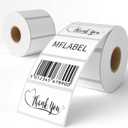 MFLABEL 2-1/4 x 1-1/4 Inch Direct Thermal Perforated Shipping Labels, 2.25x1.25 inch Direct Thermal Labels for Barcodes AddressPerforated Shipping Labels (2 Rolls, 1000/Roll) (2.25 X 1.25 White)