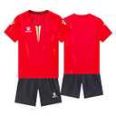 KELME Kids Custom Quick Dry Soccer Jerseys Sport Team Training Uniform, Boys Girls Youth Shirts and Shorts Set, Indoor Turf Soccer Outfit (Red, Kid 10)