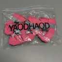 YAODHAOD Dog Shoes for Small Dogs, Puppy Dog Boots & Paw Protector for Winter Snowy Days, Anti-Slip Sole Dog Booties for Indoor Hardwood Floor 4PCS (Pink, Size: 4)