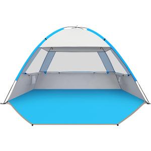 Gorich Beach Tent Sun Shelter for 4 Person with UPF 50 UV Protection, Lightweight & Easy Setup Beach Shade Canopy, Portable Beach Shade Tent Beach Cabana