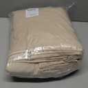 StangH Beige Velvet Curtains 90 inches - Super Soft Thick Velvet Window Drapes Rod Pocket Light Blocking Privacy Protect Panels for Living/Guest Room, W52 x L90, 2 Panels