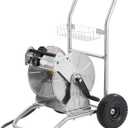 Giraffe Tools Garden Hose Reel Cart with Wheels, Stainless Steel Heavy Duty Water Hose Reel Cart, 200 ft of 1/2 Capacity, Mobile for Outside
