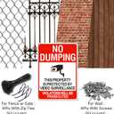 No Dumping Signs, 14x10 Inch Property Protected by Video Surveillance Sign, Reflective Aluminum, Fade-Resistant/Waterproof, Suitable for Indoor or Outdoor Use (4)