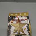 Christmas Tree Star Topper, 8" Gold Xmas Star Tree Decorations, 3D Shatterproof Bethlehem Star Tree Topper Decorations, Waterproof Christmas Tree Topper Decor for Holiday Home Outdoor Ornament