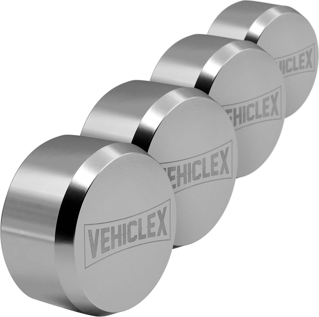 Vehiclex 4-Pack Heavy-Duty Puck Lock Set  Keyed Alike, Hidden Shackle Lock  Rust-Resistant Security for Trailers, Garages, Cargo Doors  Silver
