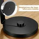YIGII Paper Towel Holder Countertop with Heavy-Duty Anti Slip Weighted Base, Freestanding Stainless Steel Kitchen Paper Roll Holder, Easy One-Handed Tear, Black