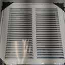 Fits 12x12 Duct Opening | Steel Return Air Filter Grille by Handua [Fixed Hinged] for 1-inch Filters | Vent Cover Grill for Sidewall and Ceiling | White | Outer Dimensions: 14 5/8"W X 14 5/8"H