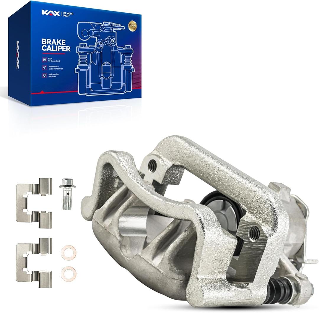 KAX Disc Brake Caliper Assembly Fit for Chevrolet Malibu 2014-2015 2.5L, 2014 2.4L, Chevrolet Malibu Limited 2016, Rear Right Passenger Side, #18B5504 Brake Caliper
