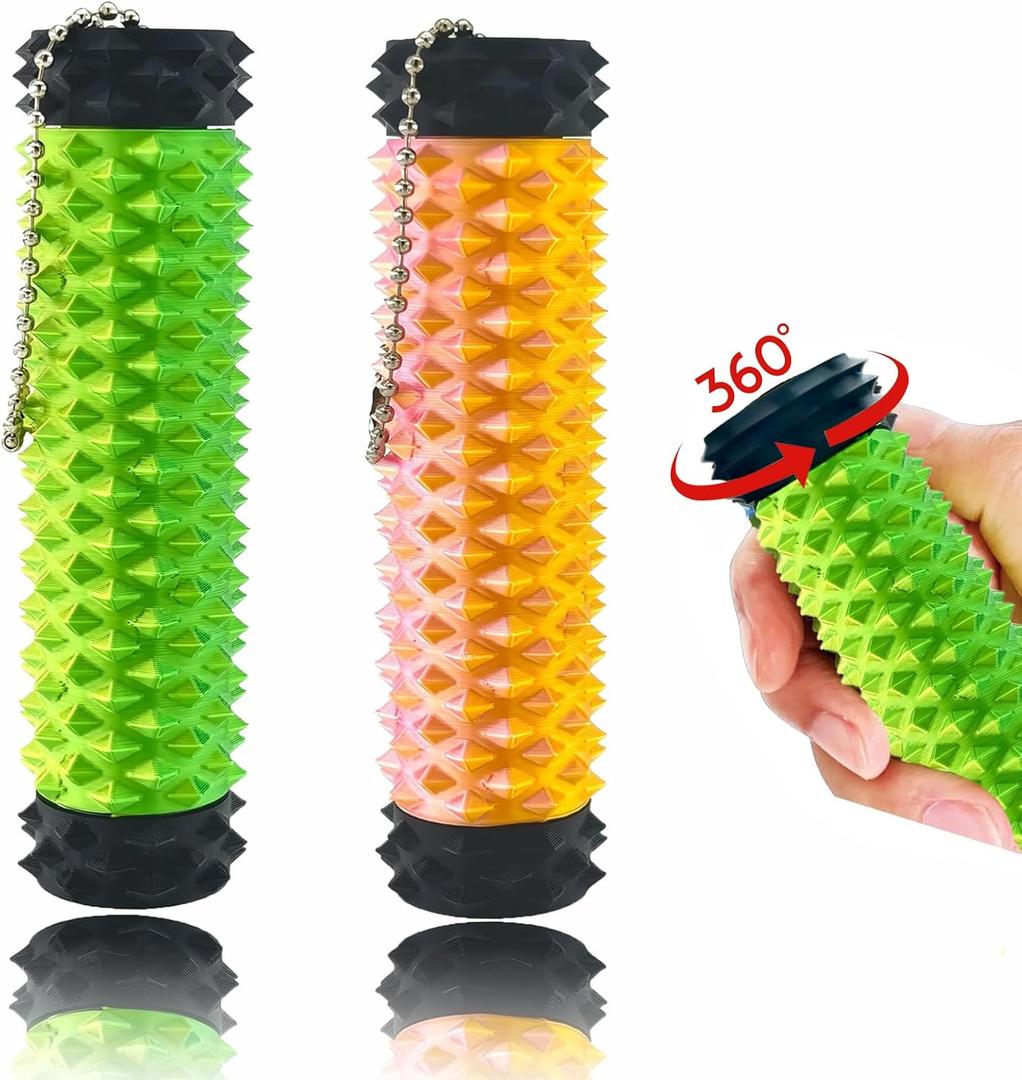 2 x 2Pcs Little Ouchies Pain Fidget, 3-in-1 Pain Stim Fidget, Pocket Mini Fidge t Toy for Adults,3D Printed Venting Key Pendant, Anxiety Relief Items Pain Stim Bumpy Fidge t Novelty Gift Bags for Kids