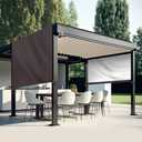 Universal Pergola Replacement Canopy Outdoor Canopy Shade Cover Waterproof Shade Top Cover for Outdoor Patio Porch Backyard(16 x 8 ft,Coffee)