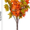 6Pcs Artificial Maple Leaves Branches, Fake Fall Leaves Stems for Autumn Thanksgiving Decor Table Centerpieces Decoration