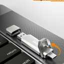 Orlian 1TB External Portable SSD USB Solid State Drive Up to 1000MB/s USB 3.2 Gen 2 Dual Drive Type C + USB A Solid State Thumb Drive for Phone/Android Laptops/Windows/Mac, Silver