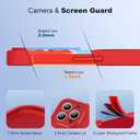 Designed for iPhone 12 Pro Case with Magnetic Invisible Stand Compatible with MagSafe Military Drop Tested Shockproof Silicone iPhone 12 Pro Phone Cases for Women Men MOM Gift 6.1'' 2020, Red