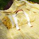 Genovega 2 in 1 Extra Large 80"* 80" Rug Picnic Blankets Waterproof Outdoor Beach Blanket Foldable Camping Mat Supplies Europe Travel Accessories Hawaii Necessities Hiking Items Yellow