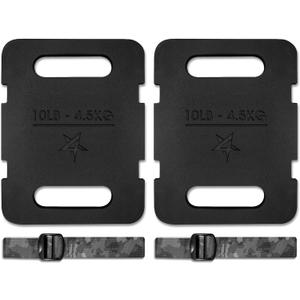 Yes4All Adjustable Ruck Weight with Straps for Rucking, Swings, Squat & Strength Training - Multiple Weights: 10LB to 40LB (20LB)