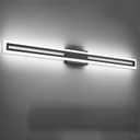 SOLFART 48 Inch Black Bathroom Vanity Light Fixtures Over Mirror 5 Color Adjustable Modern LED Light Fixture 5CCT