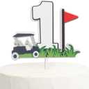 Wood Golf 1st Birthday Cake Topper, Hole In One Golf Themed 1st Birthday Party Cake Topper, Sports Themed Baby Shower Party Decor, Baby First Birthday Party Decorations