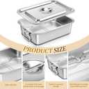 2 Pack 4 Inch Deep Lasagna Pans with Lid, Rack, Handle, 14.2 x 11 Inch 7.4 Qt Large Stainless Steel Nonstick Lasagna Baking Roasting Casserole Dishes, for Oven, Dishwasher, Family Cooking
