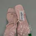 PiePieBuy Women's Lace Up Heeled Sandals Square Flip Flop High Heels Strappy Party Shoes (8.5, Pink)