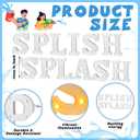 Honoson 12 Pcs Summer Splish Splash Party Decorations Light Sign Summer Pool Theme Lights Table Decoration for Beach Swimming Water Luau Hawaiian Tropical Party Decor